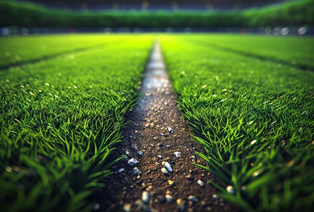 Closeup of grass sports field