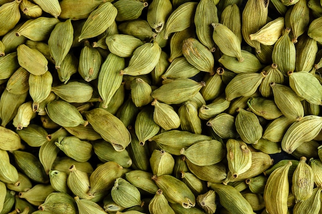 Closeup green cardamom pattern texture background