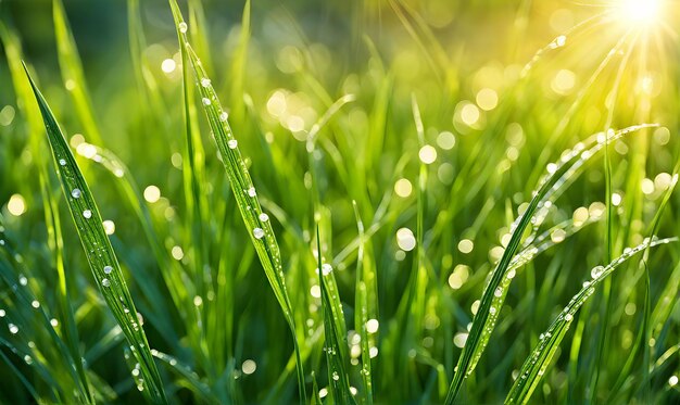 Closeup green grass