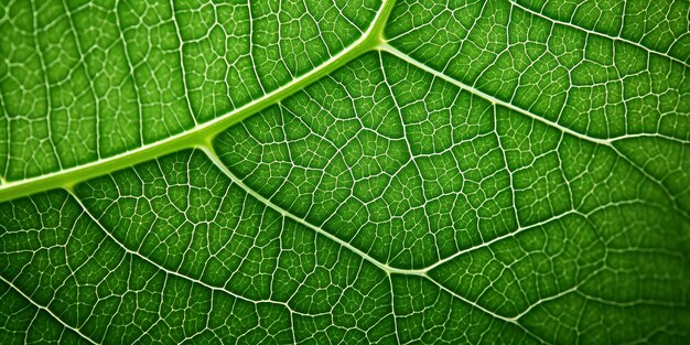 Макро зеленого листа крупным планом в природе