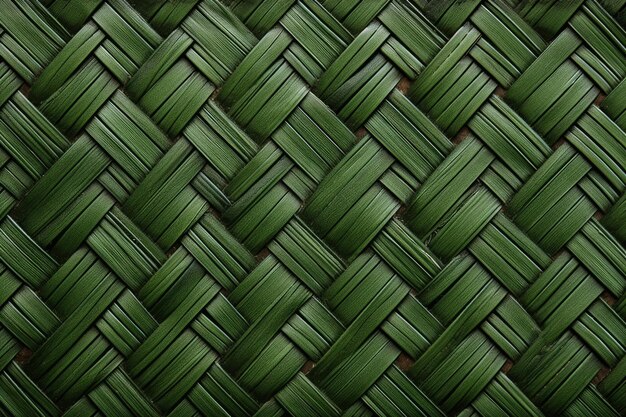 A closeup of green woven material