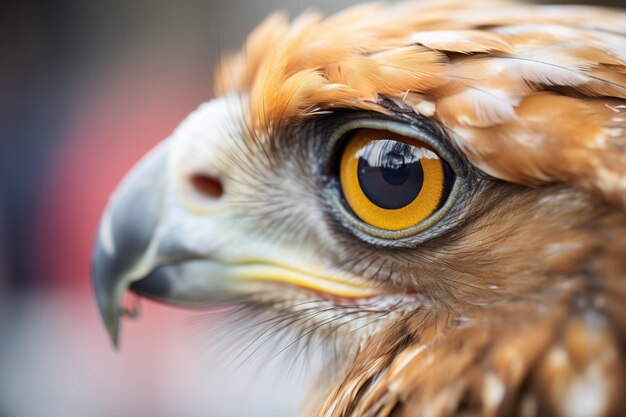 Foto close-up dell'occhio di grouse durante l'esposizione