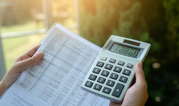 CloseUp of Hand Holding Financial Documents