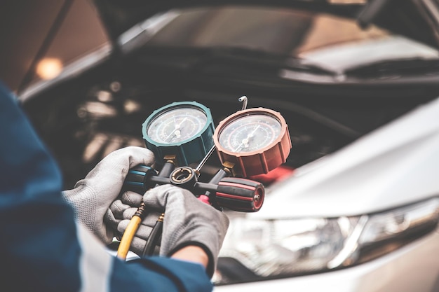 Manometro del collettore per uso manuale del primo piano che controlla il condizionatore d'aria dell'auto del refrigerante