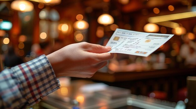 Photo a closeup of hands exchanging invoices wallpaper