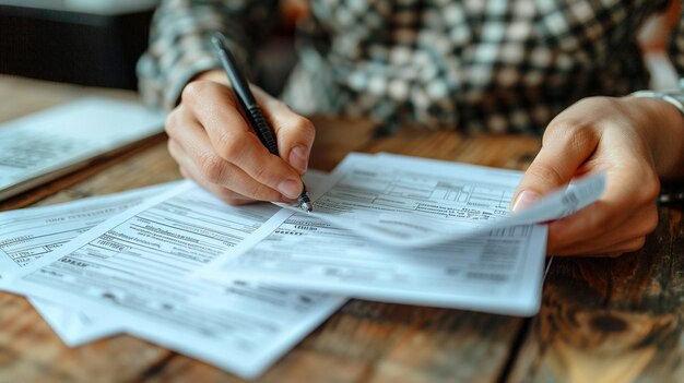 A CloseUp Of Hands Exchanging Tax Return Wallpaper