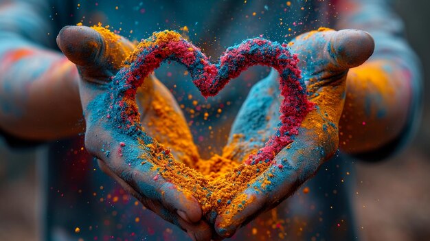 closeup of hands forming a depicting a moment of tranquility