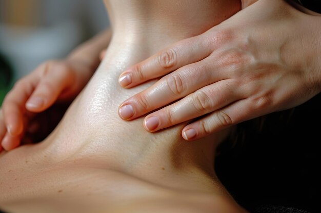 Closeup of hands performing a massage on skin indicating relaxation and wellness