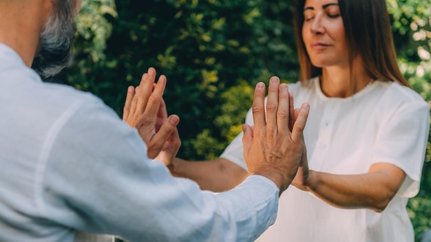 CloseUp of Hands on a Reiki Healing Course