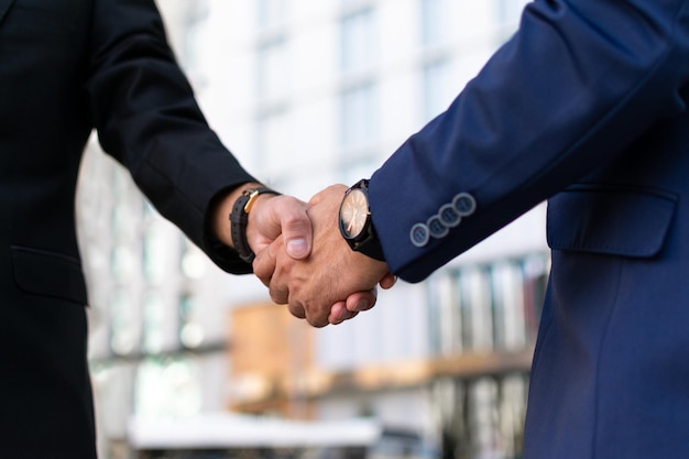 closeup of handshake of business partners