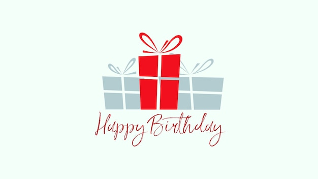Closeup Happy Birthday tekst op witte achtergrond. Luxe en elegante stijl 3D illustratie voor vakantie