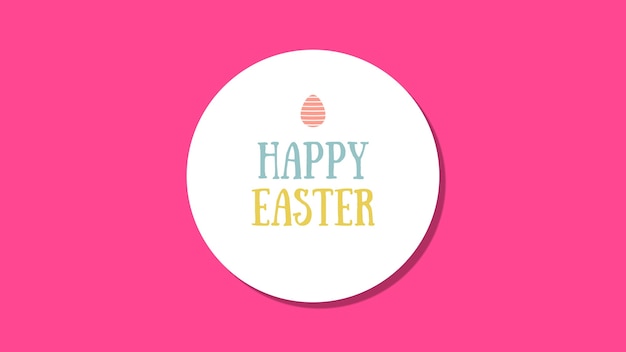 Closeup Happy Easter tekst op rode achtergrond. Luxe en elegante dynamische stijlsjabloon voor vakantie