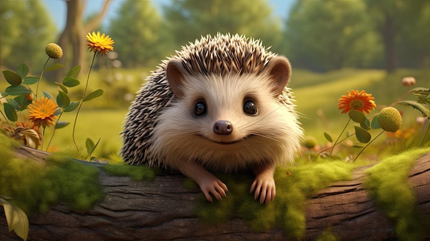 closeup of a hedgehog