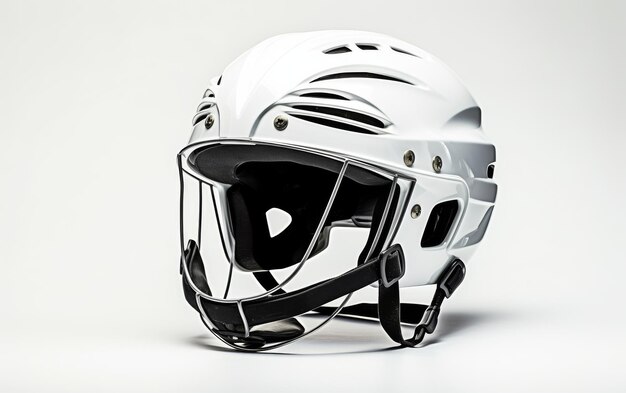 Photo closeup of a helmet on white background