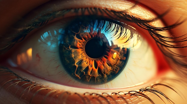 Closeup of the human eye