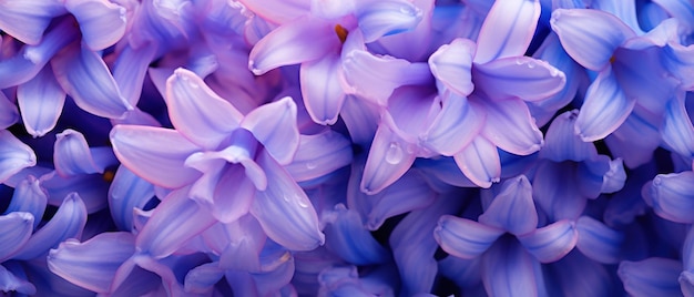 Closeup of hyacinth flower displaying vibrant textures intense purple hyacinth petals in stunning macro detail ai generative