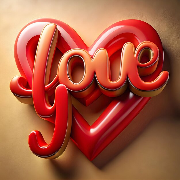 Closeup of an I Love You message