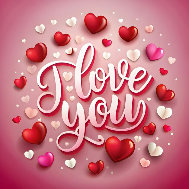 Closeup of an I Love You message