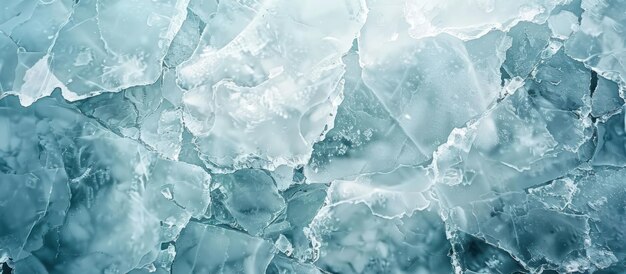 물 위 의 얼음 의 클로즈업