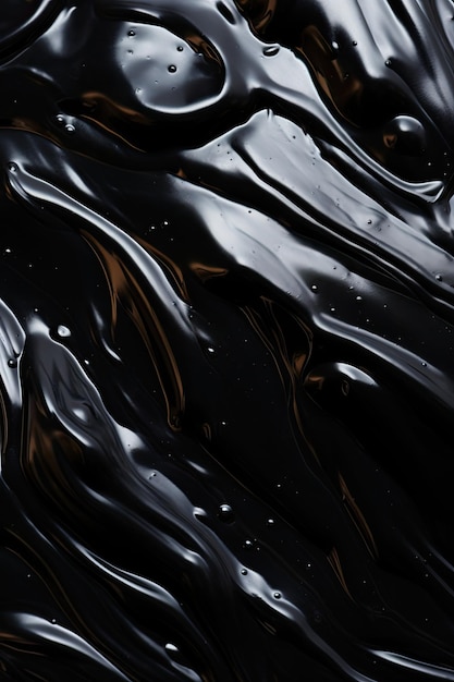 Closeup image of black paint texture AI generation