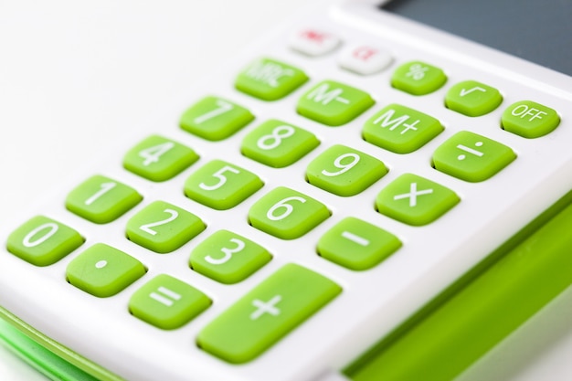 Closeup image of calculator keyboard