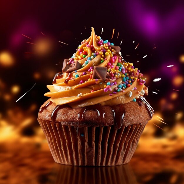 Closeup image of cupcake