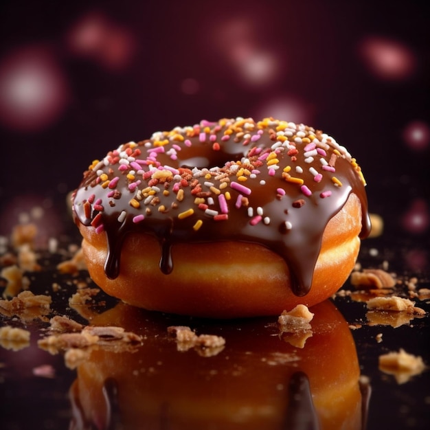 Closeup image of donut