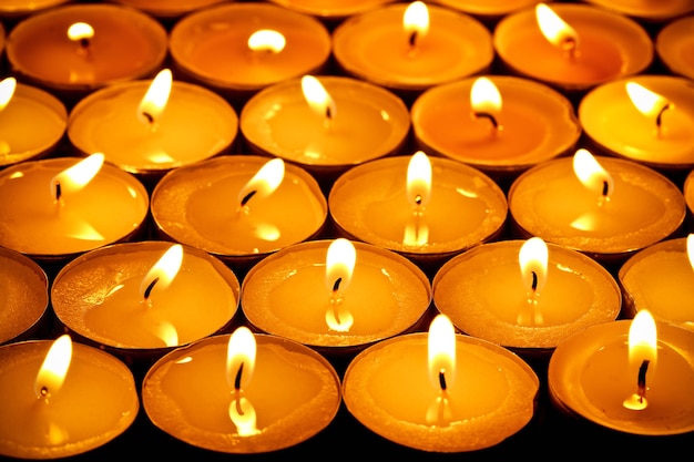 Closeup image of little candle