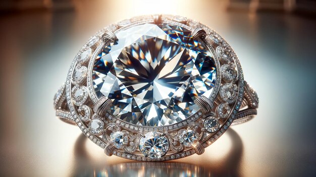 closeup image of an opulent large diamond piece
