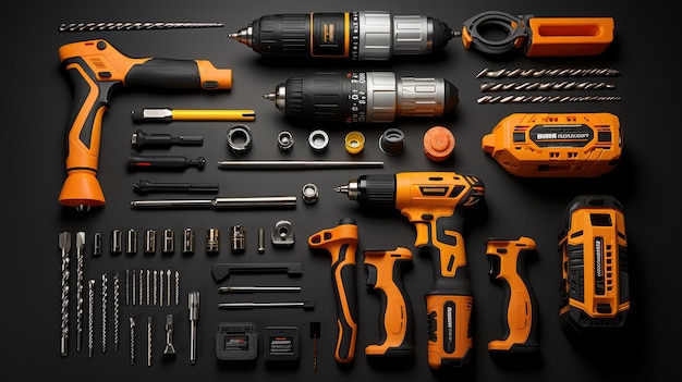 A closeup image of a set of construction tools