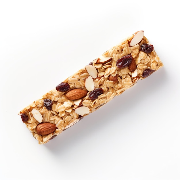 Photo closeup image of a single granola bar