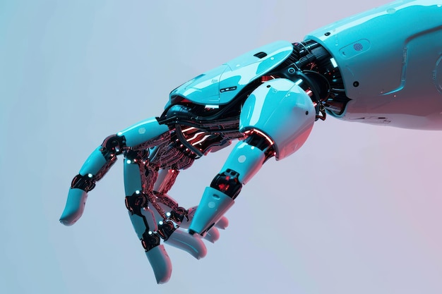 Близкий кадр сложной роботизированной руки, демонстрирующей передовую технологию автоматизации