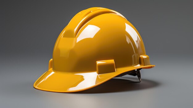 A closeup image of a yellow hard hat