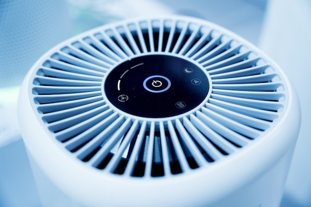 Closeup of an indoor air purifier in the store