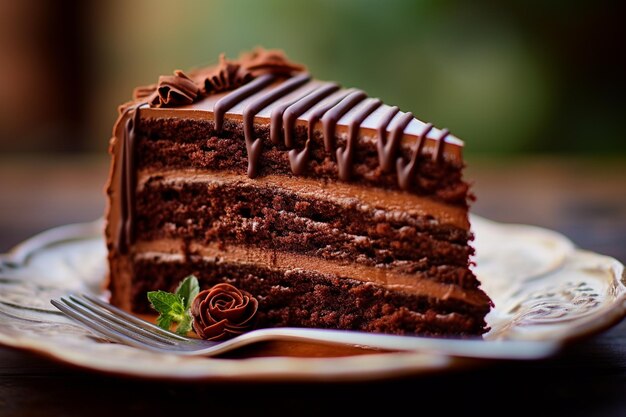 写真 チョコレートチーズケーキの素晴らしさを楽しむ