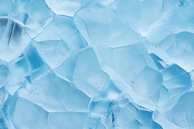 Closeup of intricate ice formations on a glacier