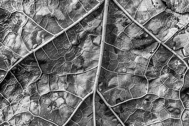 Photo closeup of intricate leaf vein pattern design