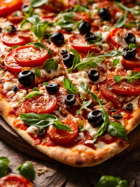 Closeup of italian pizza