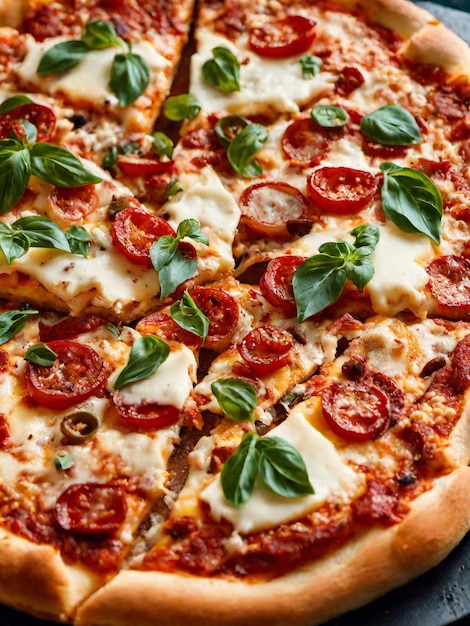 Closeup of italian pizza