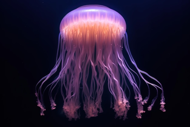 closeup of a jellyfish in the ocean