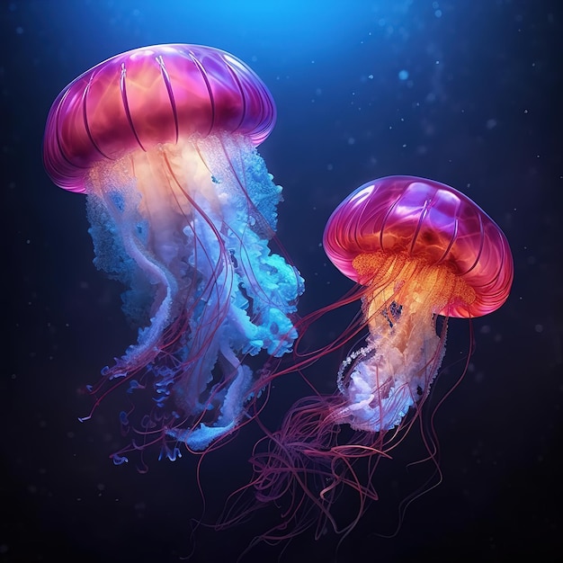 closeup of a jellyfish in the ocean