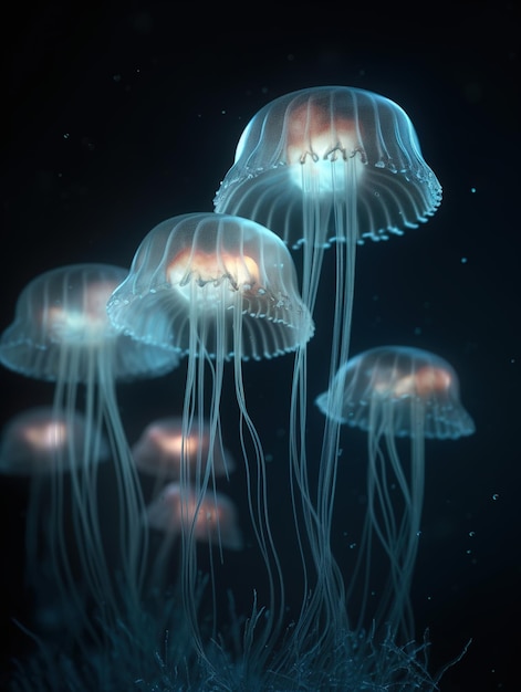 closeup of a jellyfish in the ocean