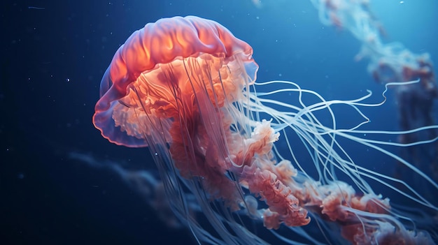 a closeup of a jellyfish