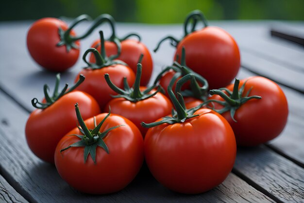 Closeup of juicy red tomatoes ready to be added to a fresh salad Generated by AI