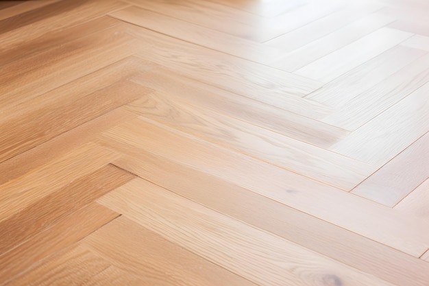 A closeup of a kitchen floor tile in a rough zigzag pattern The tile is a warm brown