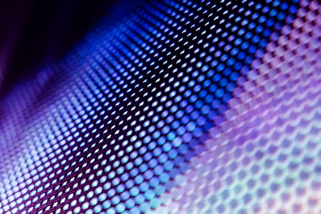 CloseUp LED blurred screen. LED soft focus background