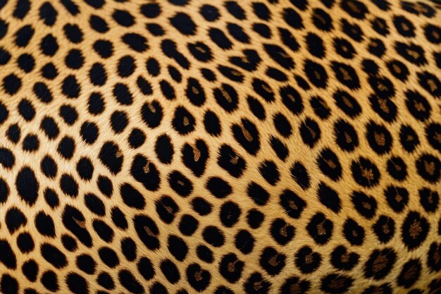 Closeup of leopards spotted fur pattern