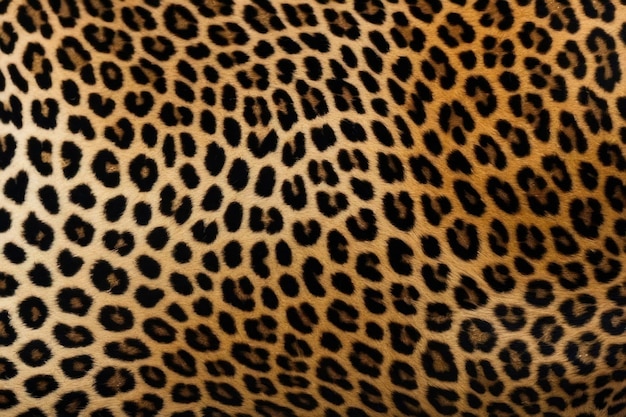 レオパード の 毛皮 の 斑点 の 模様 を 近く から 見る