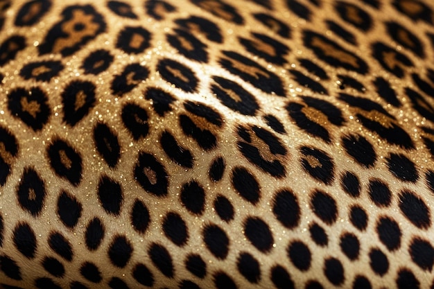 Photo closeup of leopards spotted fur pattern