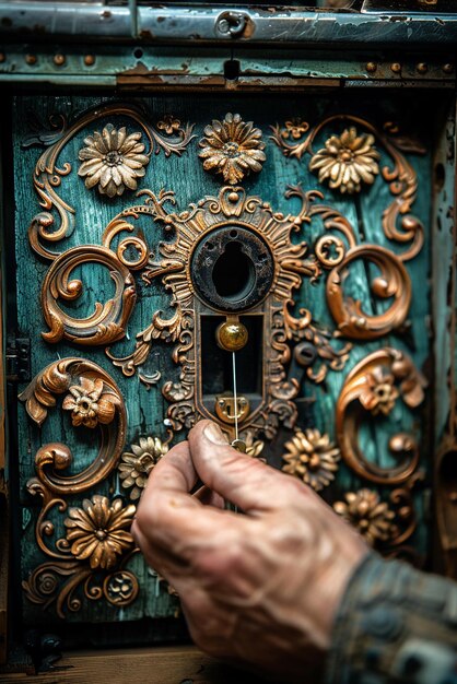 Photo closeup of a lockpicker at work